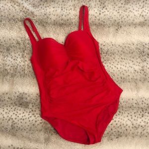 Red One Piece Swimsuit